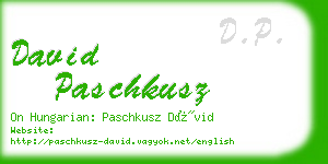 david paschkusz business card